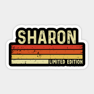 Sharon Name Vintage Retro Limited Edition Gift Sticker